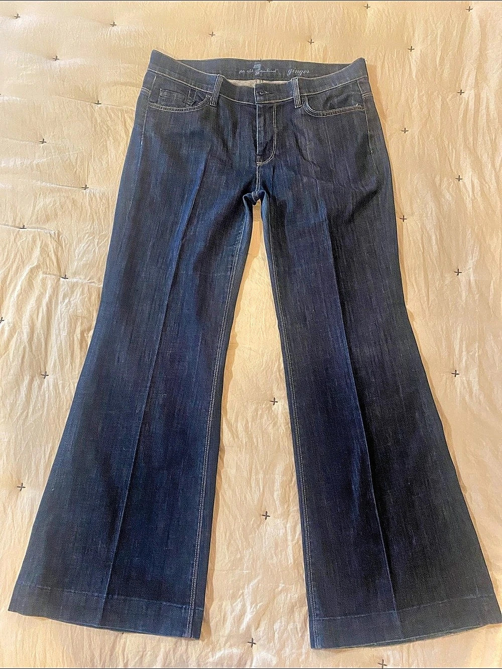 7 For All Mankind Ginger Flare Jeans Blue Waist 32